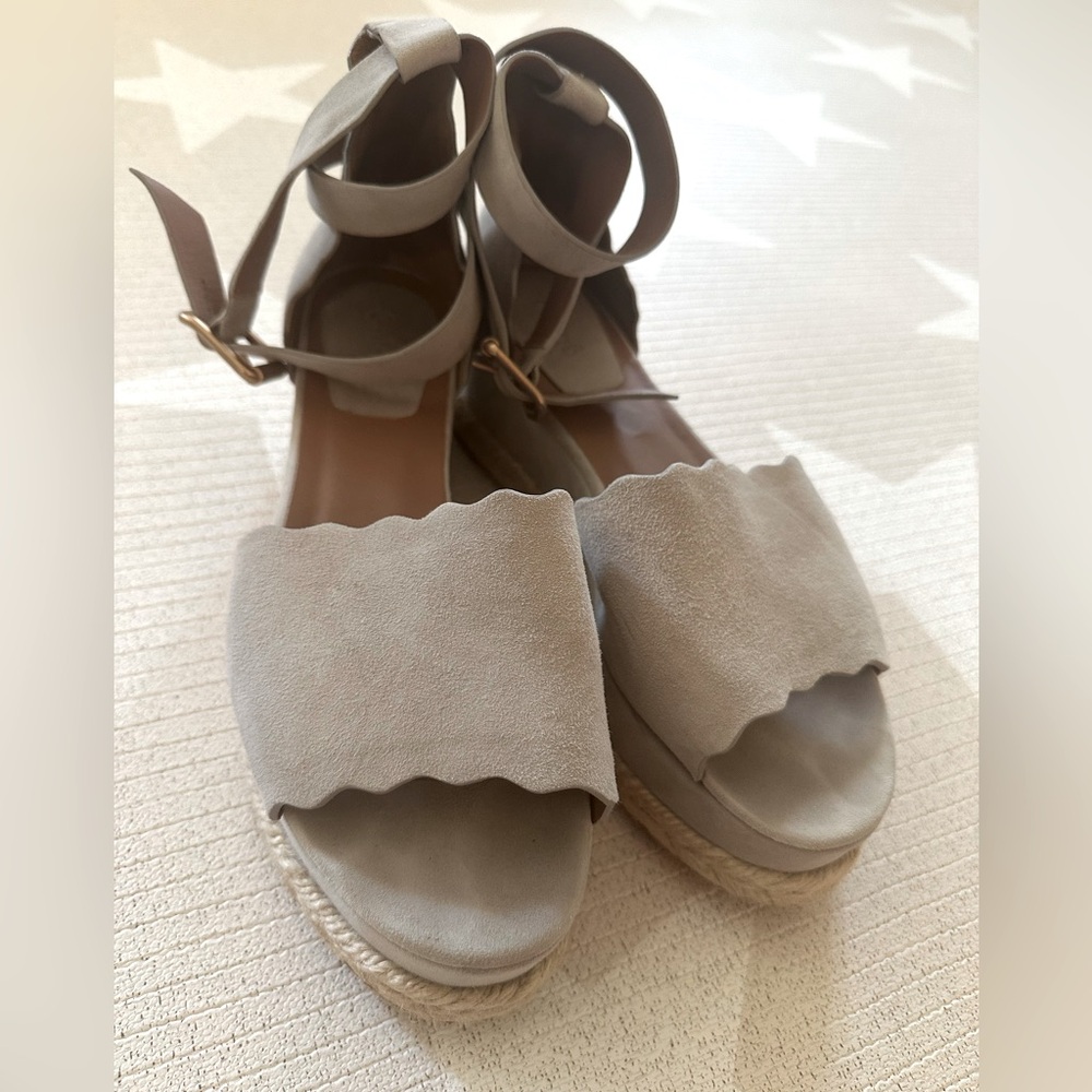 🌼Sale🌼 Chloé- Suede Braided Accents Espadrilles SZ: 39